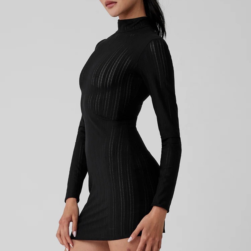ALO Yoga Black Long Sleeve Dress